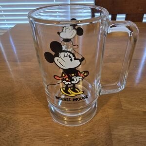 Vintage Minnie Mouse Glass Mug